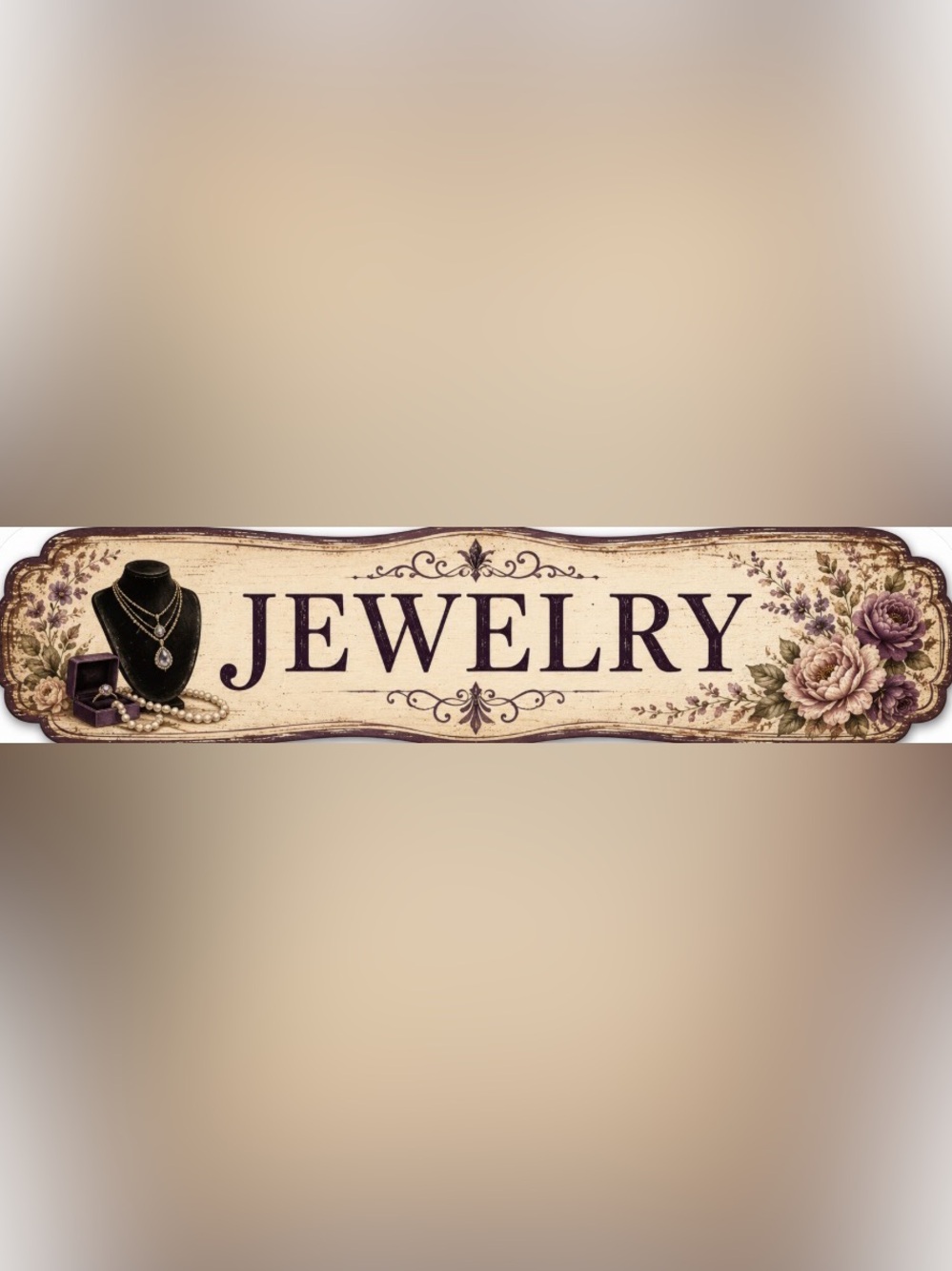 Jewelry Sign Section Divider